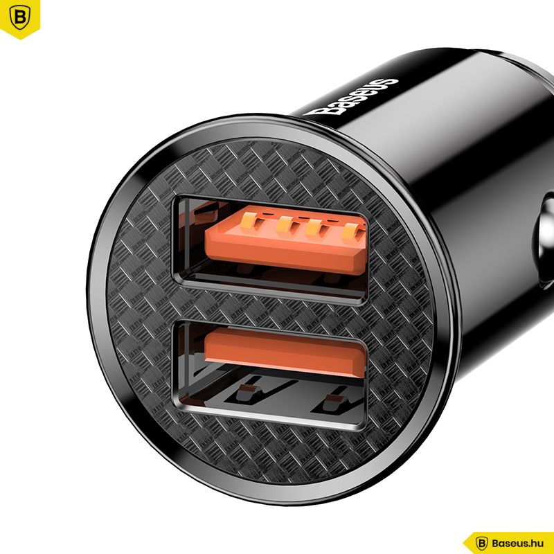 Baseus Circular Car Charger Black