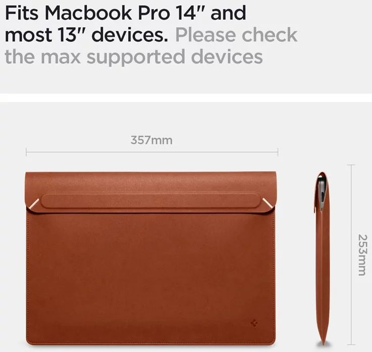 Spigen Valentinus S Notebook táska 14" Classic Brown