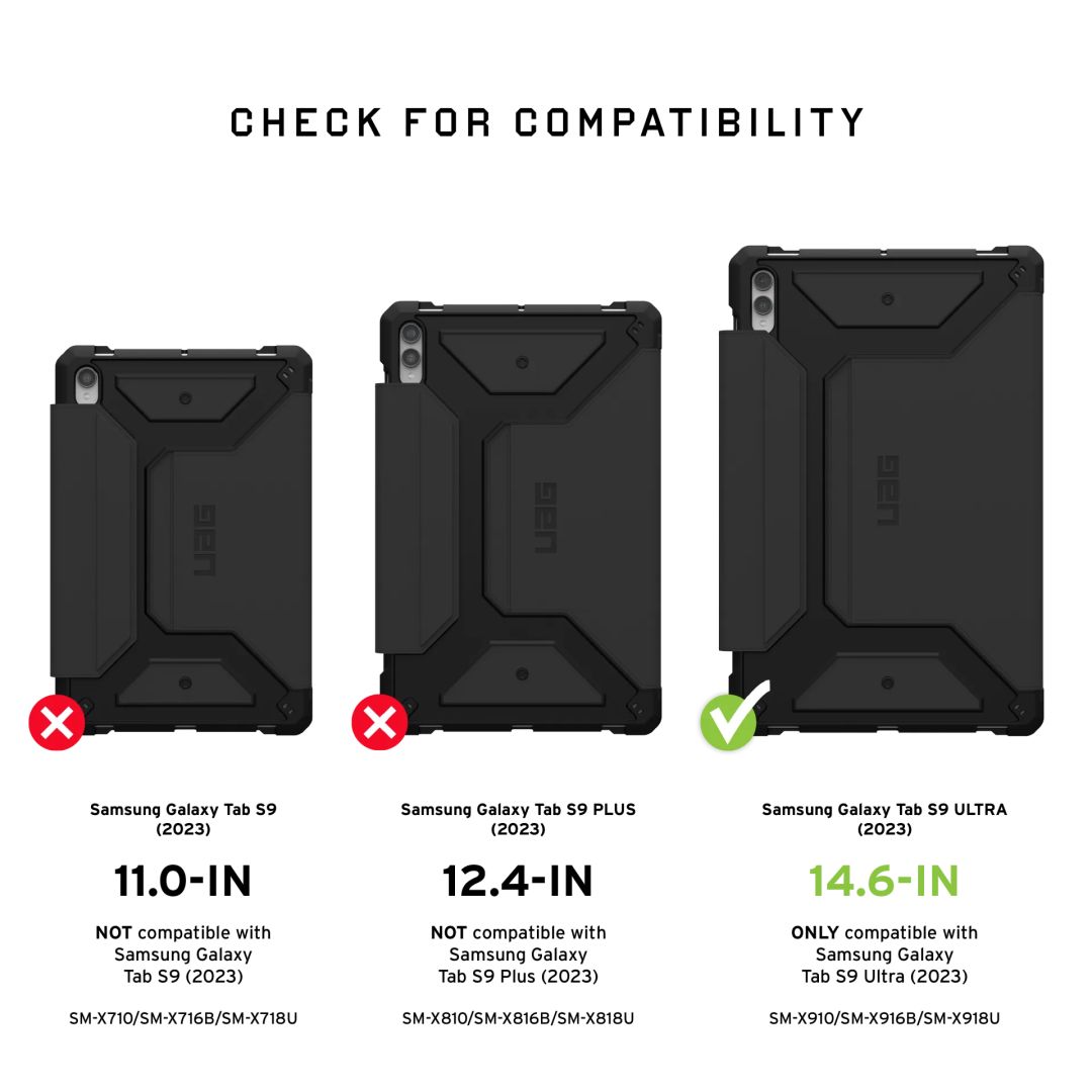 UAG Metropolis SE Samsung Tab S9 Ultra Black