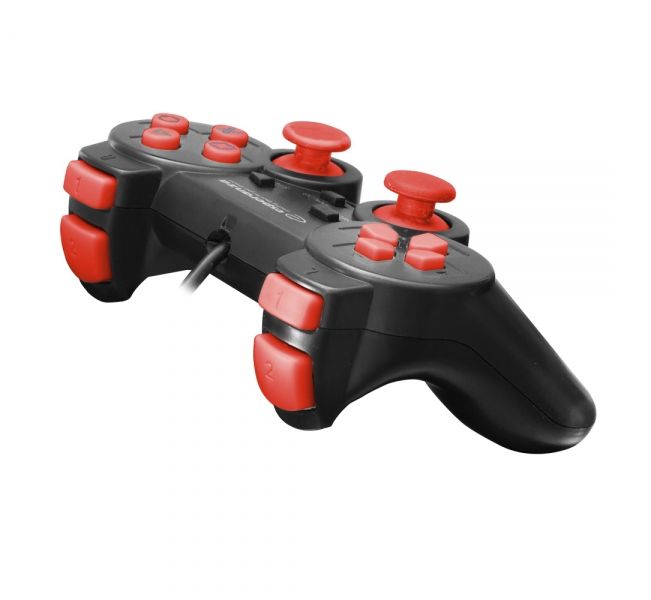 Esperanza Trooper USB gamepad Black/Red PC/PS3