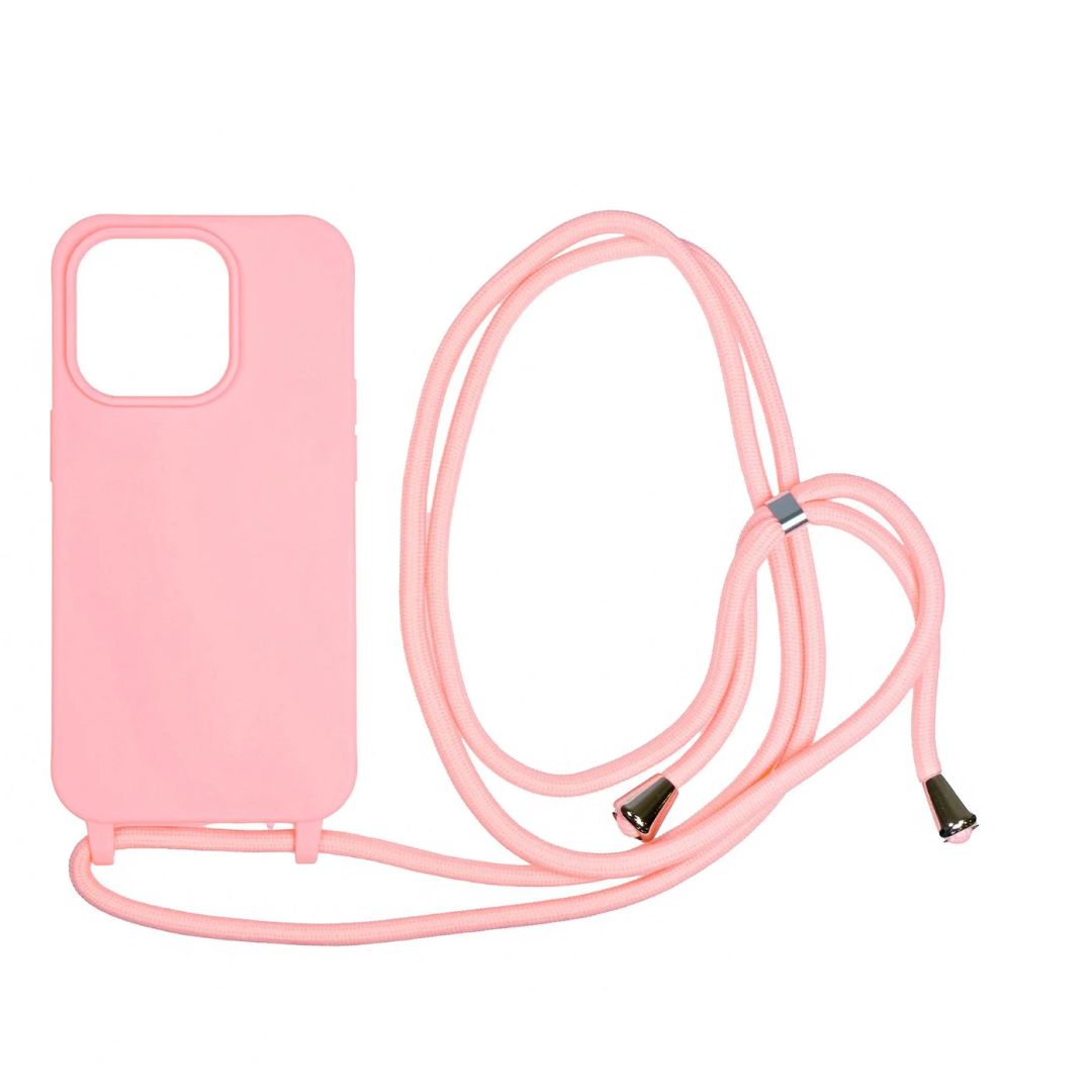 Mobile Origin Lanyard Case iPhone 14 Pink