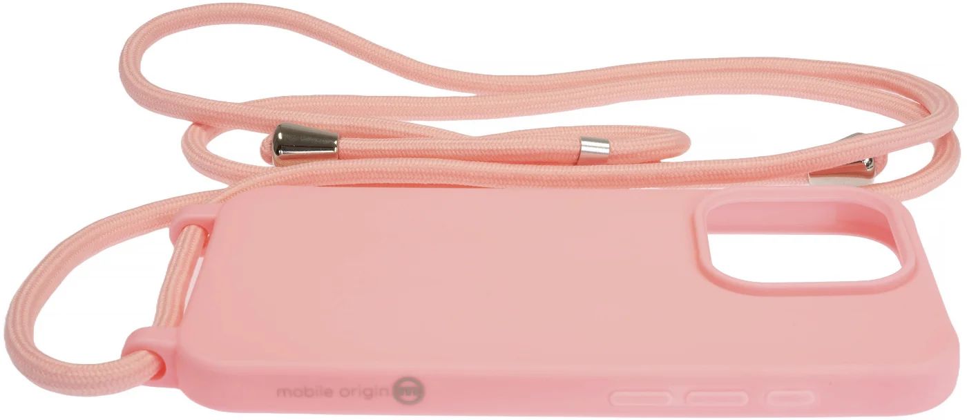 Mobile Origin Lanyard Case iPhone 15 Pro Pink