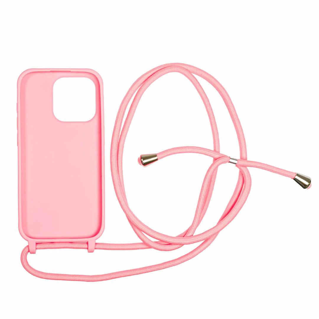 Mobile Origin Lanyard Case iPhone 15 Pro Pink