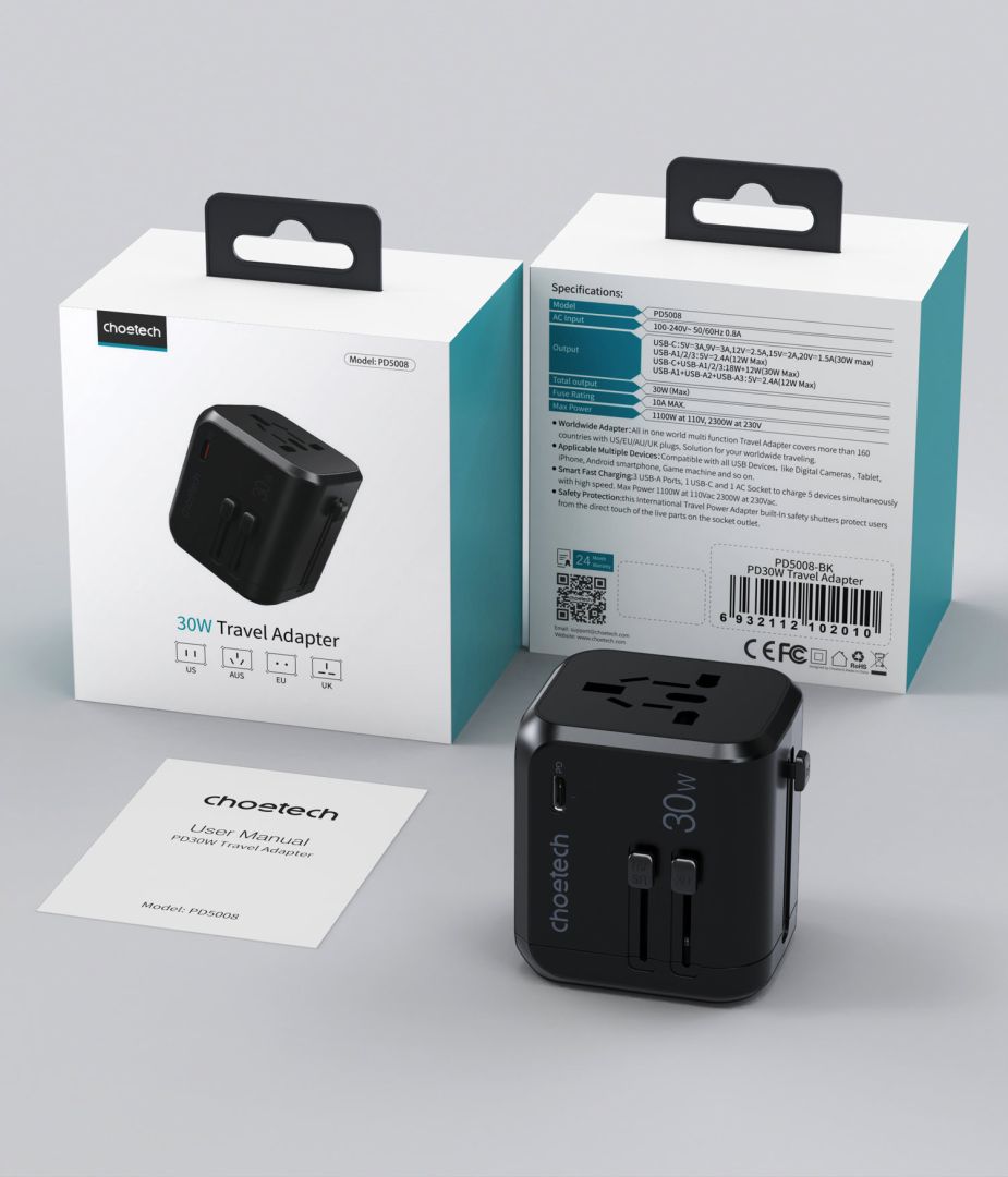 Choetech  PD5008 Travel Charger Black