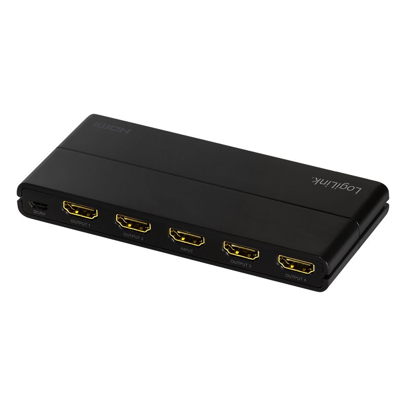 Logilink HDMI splitter 1x4-Port 4K/60Hz HDCP HDR CEC downscaler