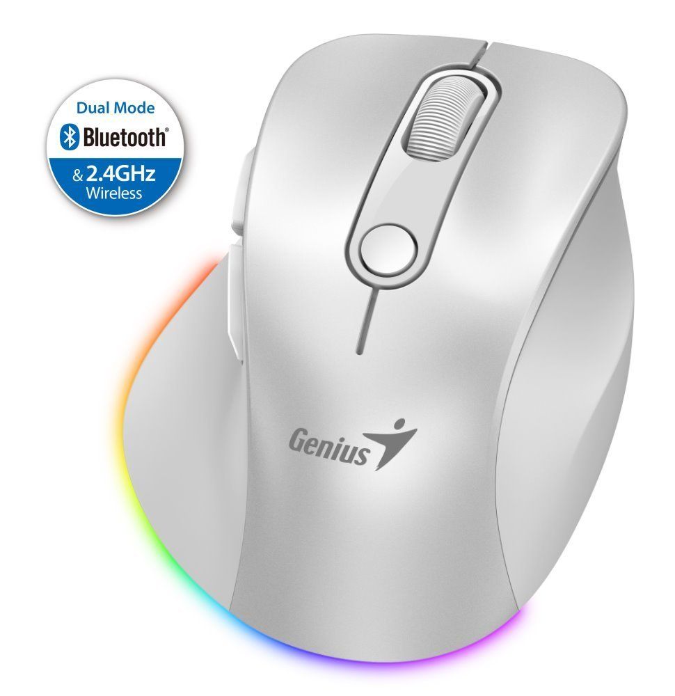 Genius Ergo 9000S Pro Wireless mouse Pearl White