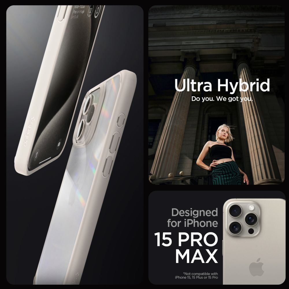 Spigen Ultra Hybrid iPhone 15 Pro Natural titanium