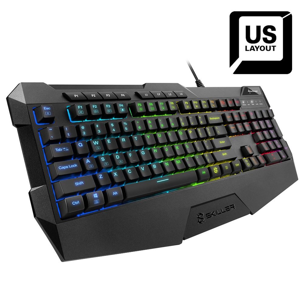 Sharkoon Skiller SGK4 RGB Gaming Keyboard Black US