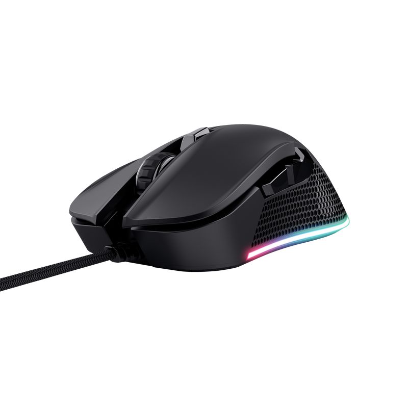 Trust GXT 922 YBAR Illuminated RGB Gaming Mouse Black