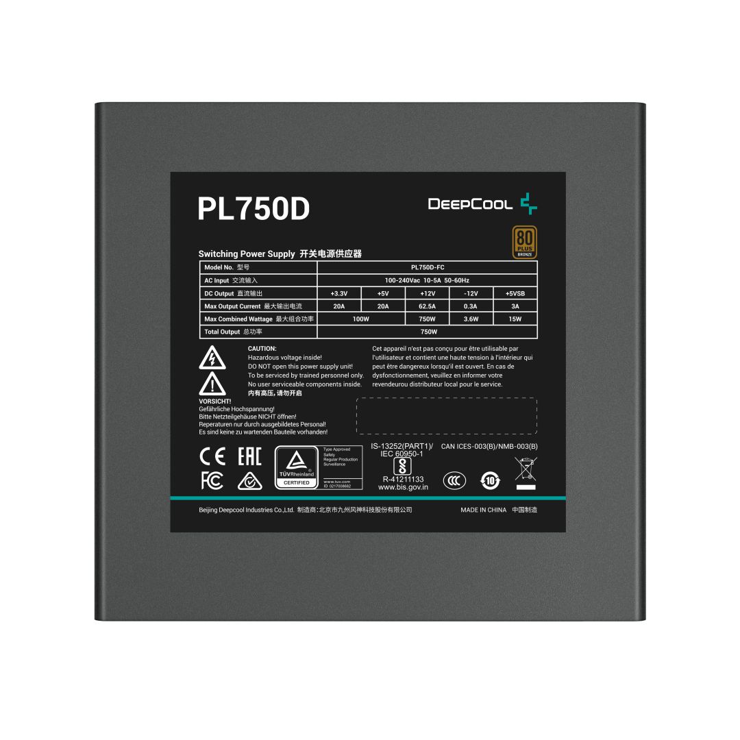 DeepCool 750W 80+ Bronze PL750D