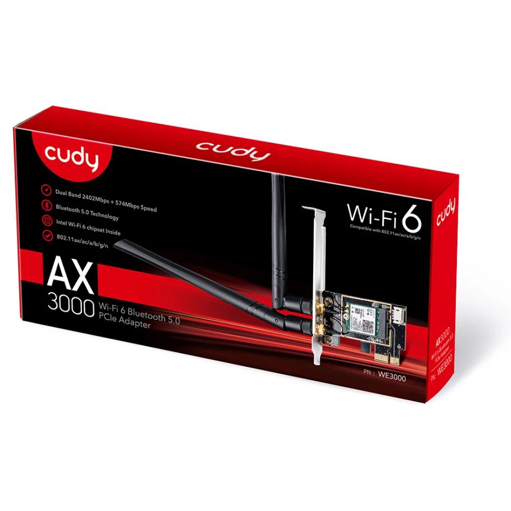 Cudy AX5400 Tri-Band Wi-Fi 6 PCIe Adapter