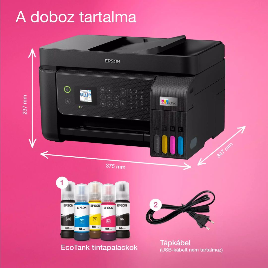 Epson EcoTank L5310 Wireless Tintasugaras Nyomtató/Másoló/Scanner/Fax