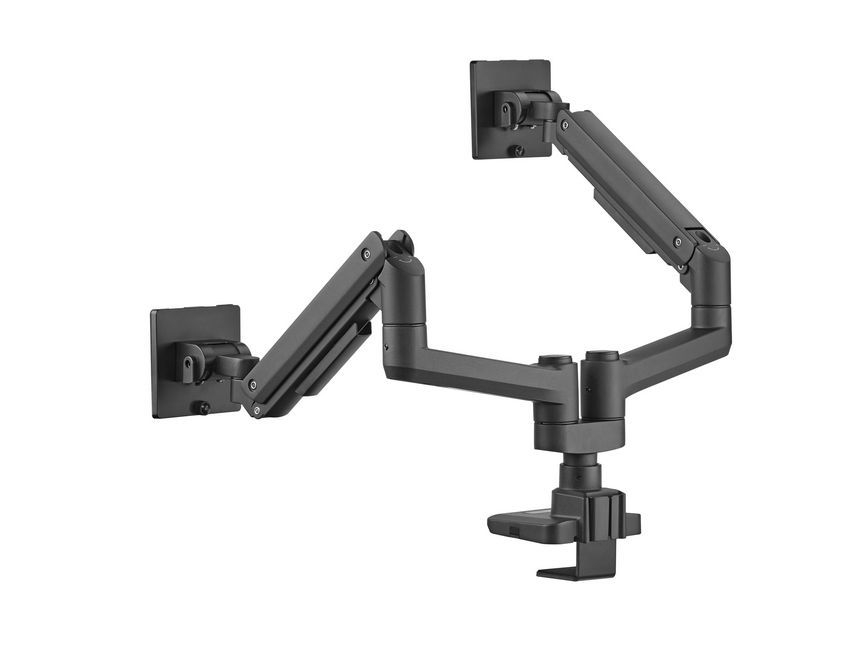 EQuip 17"-35" Heavy-Duty Dual Monitor Desk Mount Bracket Black