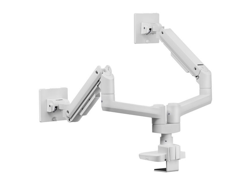 EQuip 17"-35" Heavy-Duty Dual Monitor Desk Mount Bracket White