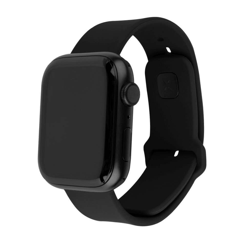 FIXED Silicone Sporty Strap Set for Apple Watch 42/44/45mm Black