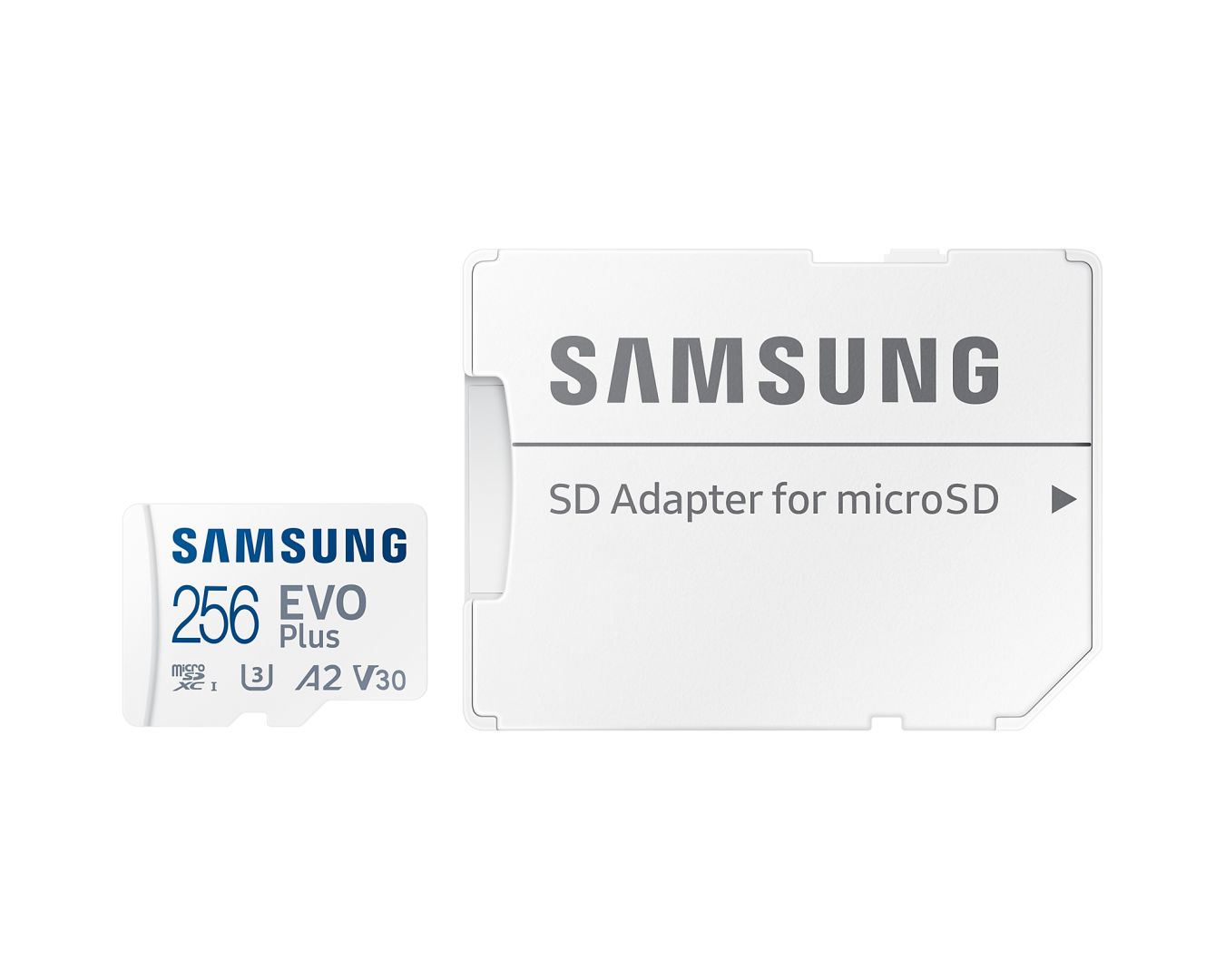 Samsung 256GB microSDXC EVO Plus Class10 U3 A2 V30 + adapterrel