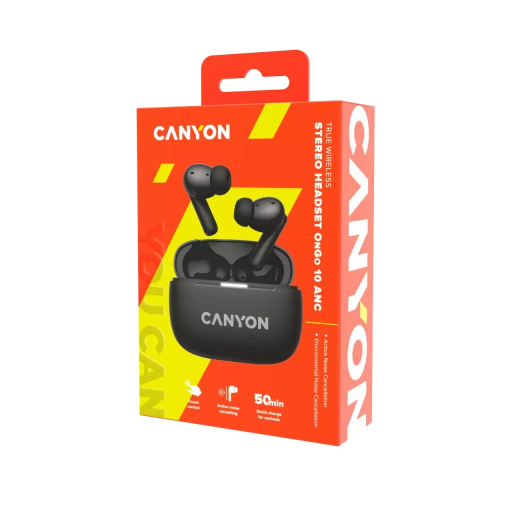 Canyon TWS-10 ANC+ENC Bluetooth Headset Black