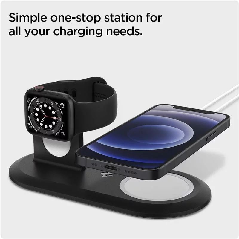 Spigen Magsafe Charger Apple watch stand 2 in 1 Mag Fit Duo Black