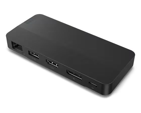 Lenovo USB-C Dual Display Travel Dock with Adapter Black