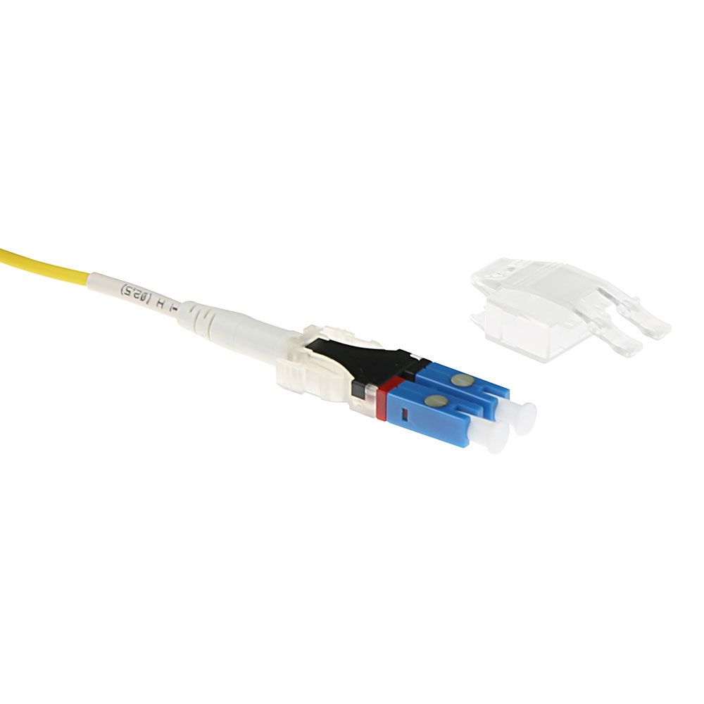 ACT Singlemode 9/125 OS2 Polarity Twist fiber cable with LC connectors 1m Yellow