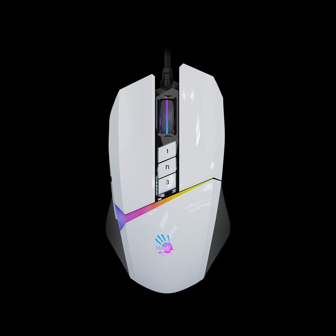 A4-Tech Bloody W60 Max Activated RGB Panda White