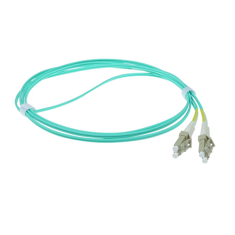 ACT LSZH Multimode 50/125 OM3 fiber cable duplex with LC connectors 10m Blue