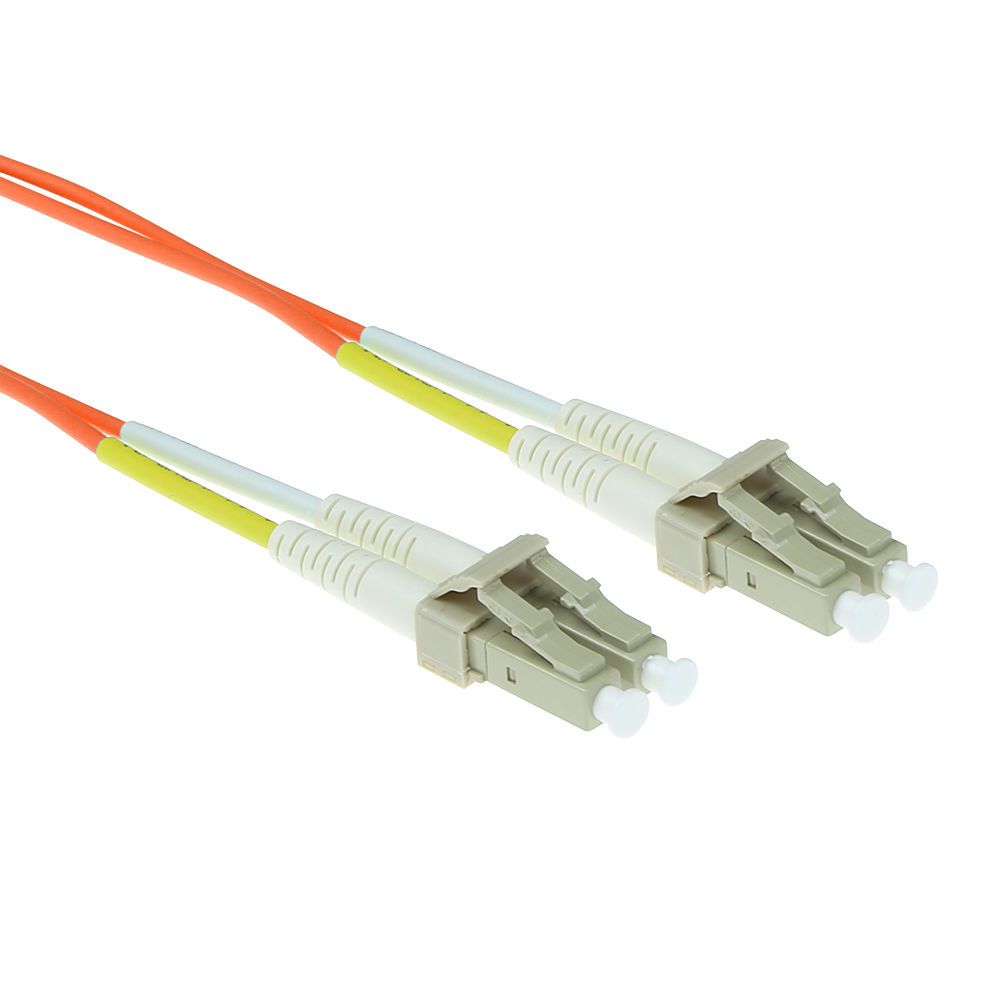 ACT LSZH Multimode 62.5/125 OM1 fiber cable duplex with LC connectors 10m Orange