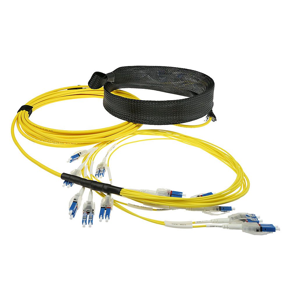 ACT Singlemode 9/125 OS2 Preterm fiber cable 24F LC Polarity Twist 10m Yellow