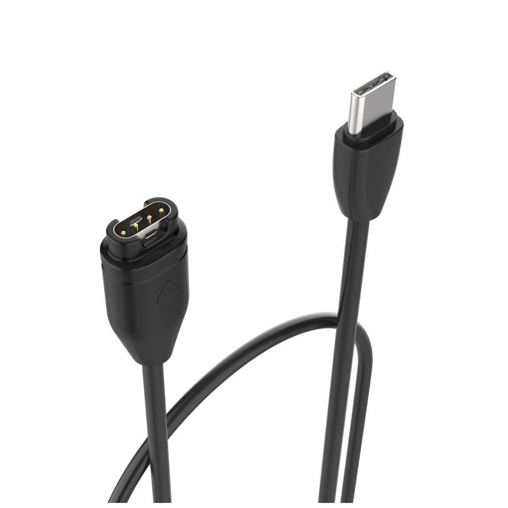 FIXED USB-C Charging Cable for Garmin Fenix 5/6/7/7X, Epix, Venu 2/3, Vívoactive 3/4/5 Black