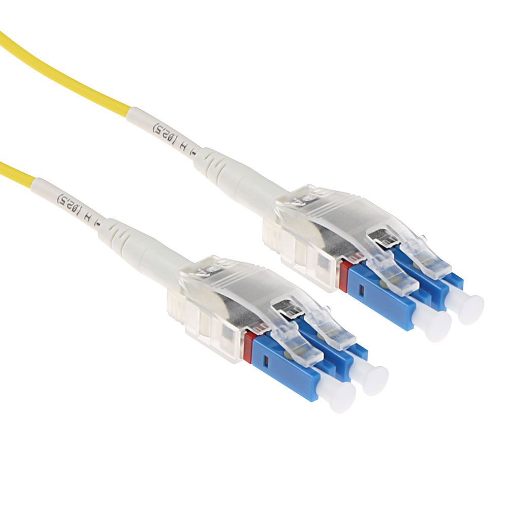 ACT Singlemode 9/125 OS2 Polarity Twist fiber cable with LC connectors 20m Yellow