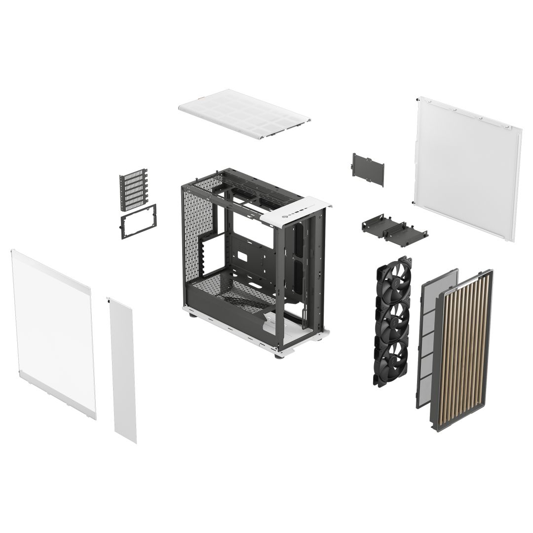 Fractal Design North XL Tempered Glass Chalk White