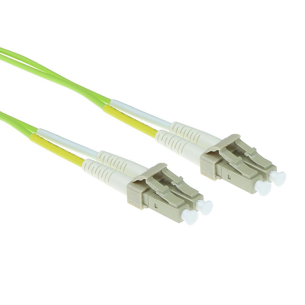 ACT LSZH Multimode 50/125 OM5 fiber cable duplex with LC connectors 3m Green