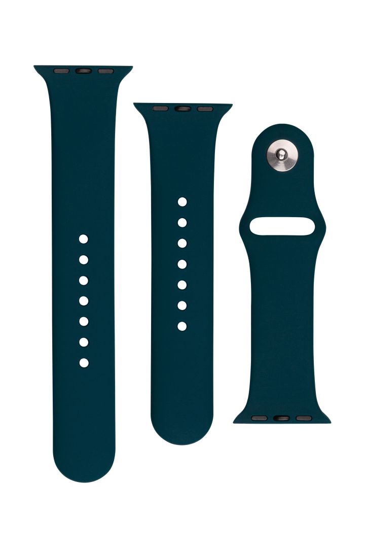 FIXED Silicone Strap Set for Apple Watch 42/44/45 mm Dark Green