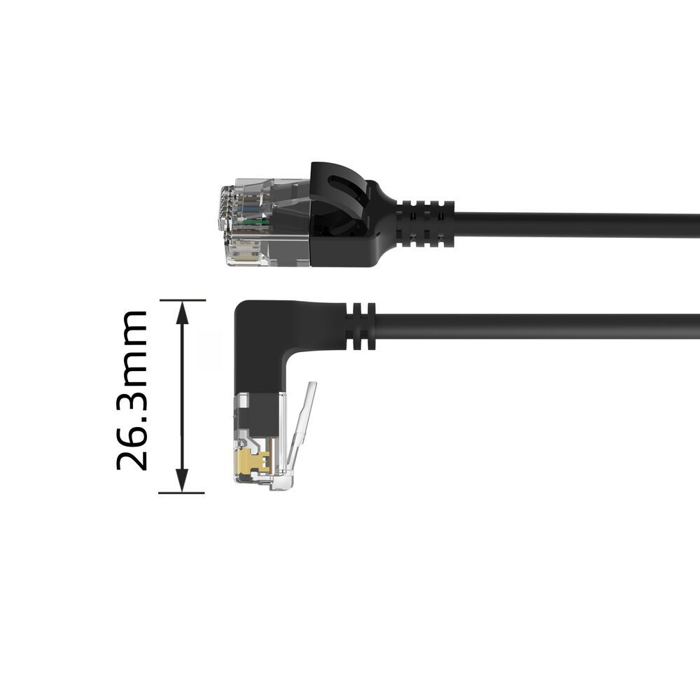 ACT CAT6A U/UTP Patch Cable 0,15m Black