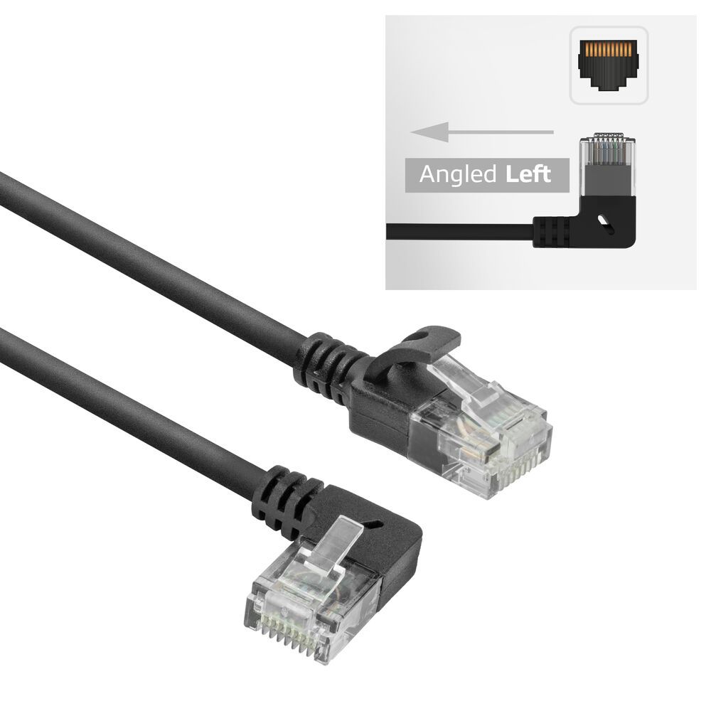 ACT CAT6A U/UTP Patch Cable 0,25m Black