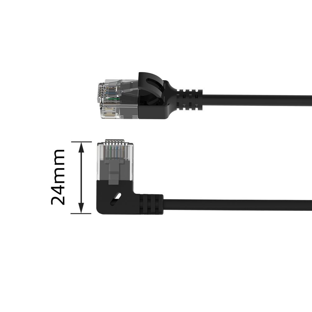 ACT CAT6A U/UTP Patch Cable 0,25m Black