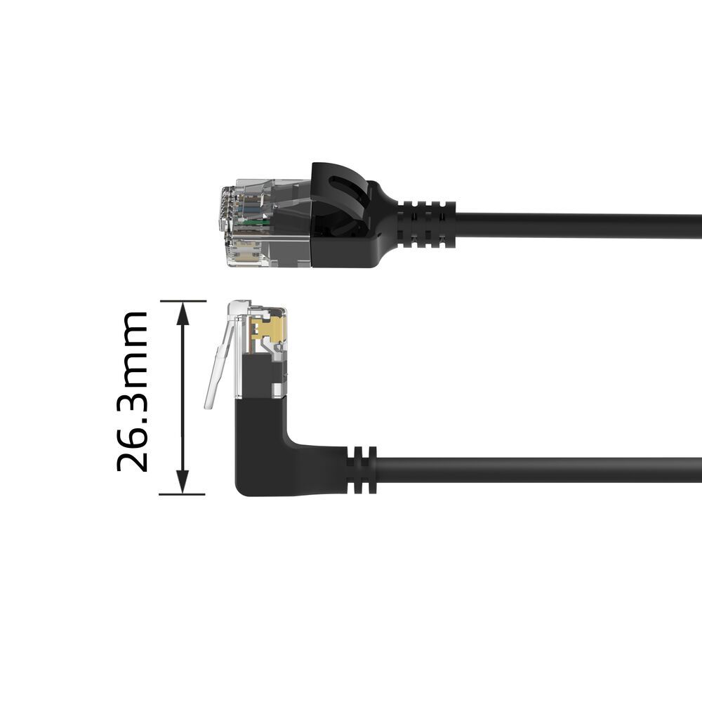 ACT CAT6A U/UTP Patch Cable 0,25m Black