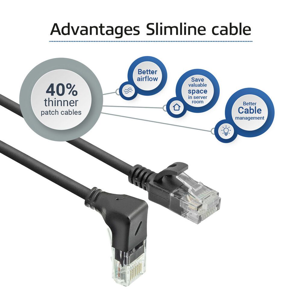 ACT CAT6A U/UTP Patch Cable 1m Black