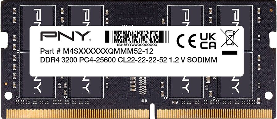 PNY 16GB DDR4 3200MHz Performance SODIMM Black