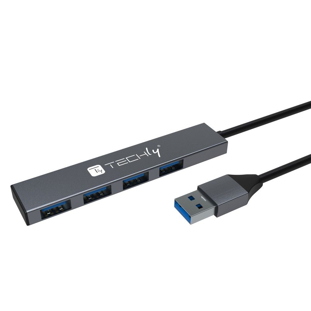 TECHLY  4-portos USB3.2 HUB Black