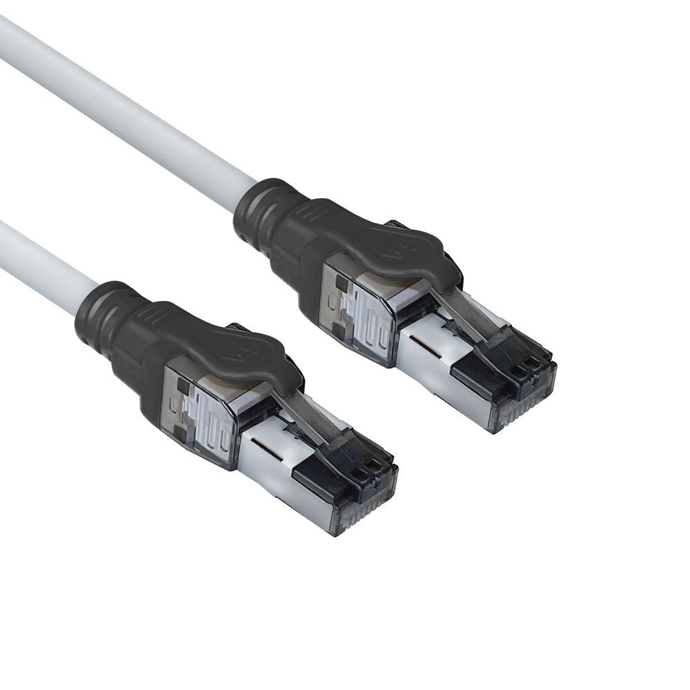 ACT CAT6A S-FTP Patch Cable 1m Grey