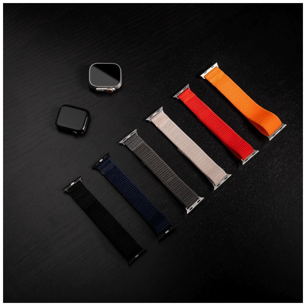 FIXED Nylon Sporty Strap for Apple Watch 42/44/45mm Black