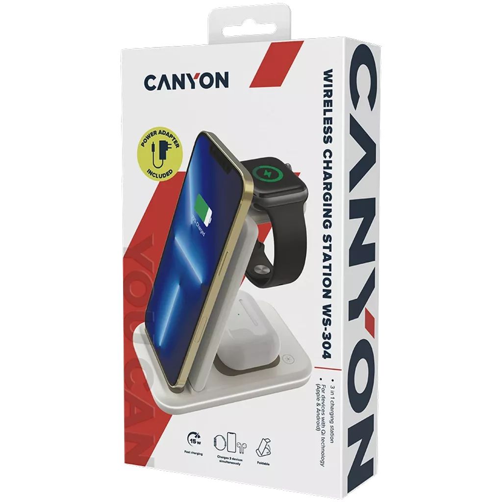 Canyon CNS-WCS304CL Wireless Charging Station Cosmic Latte