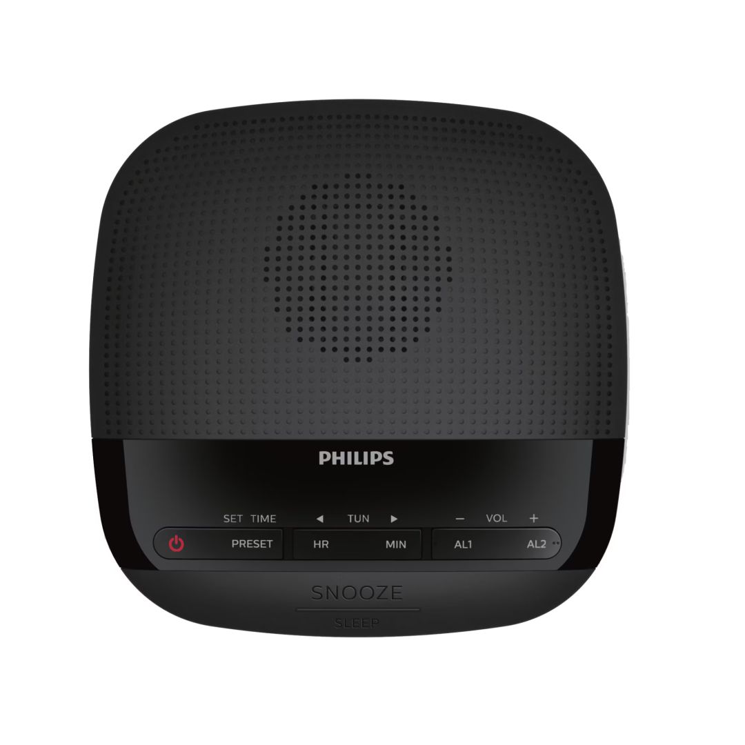 Philips Alarm Clock FM Radio Black