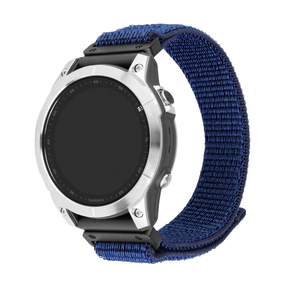 FIXED Nylon Sporty Strap for Garmin QuickFit 22mm Dark Blue