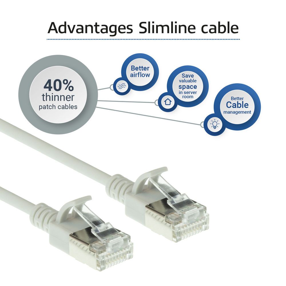 ACT CAT6A U-FTP Patch Cable 10m Grey