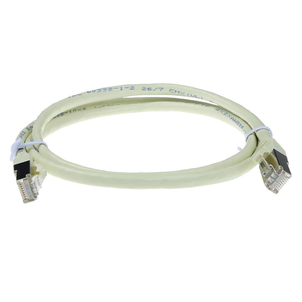 ACT CAT6A S-FTP Patch Cable 0,5m Ivory