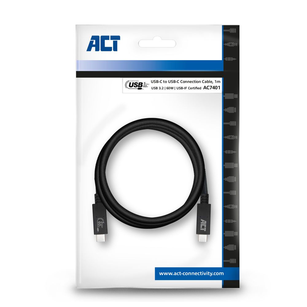 ACT AC7401 USB-C Cable 2m Black