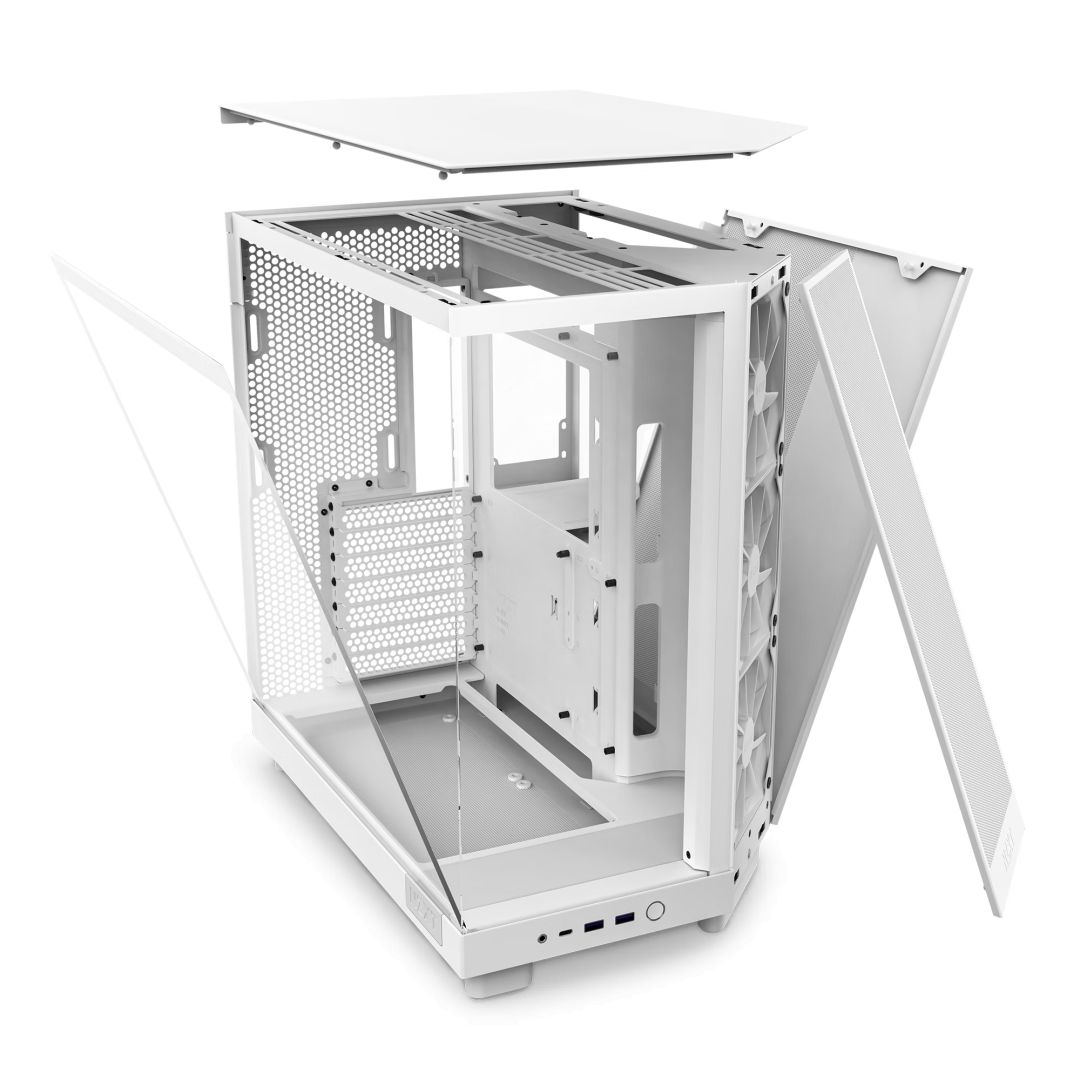 NZXT H6 Flow (2023) Tempered Glass Matte White