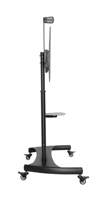 Gembird TVS-100T-02 Height adjustable TV floor stand with caster wheels 60"-100" Black